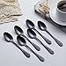 Seeshine Black Silverware Set for 6, 30-Piece Stainless Steel Flatware Set, Shiny Black Metal Cutlery Set, Include Fork, Knife and Spoon Set, Dishwasher Safe