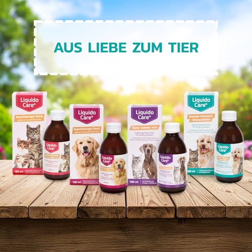 Liquidocare Immun 180 ml – Ergänzungsfuttermittel für Hunde & Katzen – Flüssiges Tonikum zur Stärkung des Immunsystems – mit Sonnenhut & Taigawurzel, frei von Konservierungsstoffen