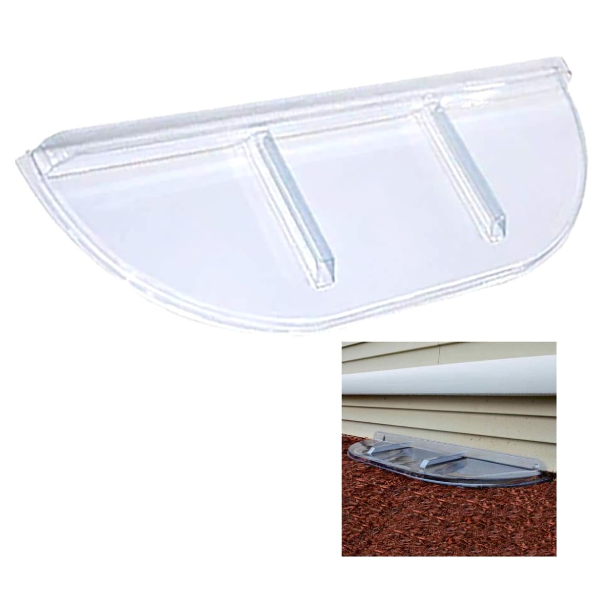 Round Bubble Window Well Cover - Economy 39" Wide X 17" Deep X 15" High, Fits 36"-39" Wells (1 Pack)