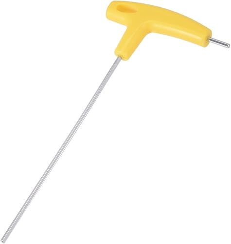 uxcell Llave hexagonal métrica con mango en T de brazo largo de 0.118 in, acabado cromado