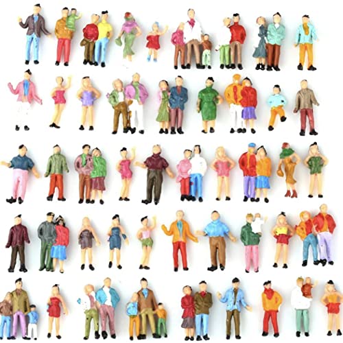 25 Stück 1:87 Modell-Menschen-Figuren Modelleisenbahn Gemischte Passagiere Menschen Figuren Menschen Figuren Modell Züge Architektur Plastik Menschen Figuren Winzige Menschen Sitzen und Stehen