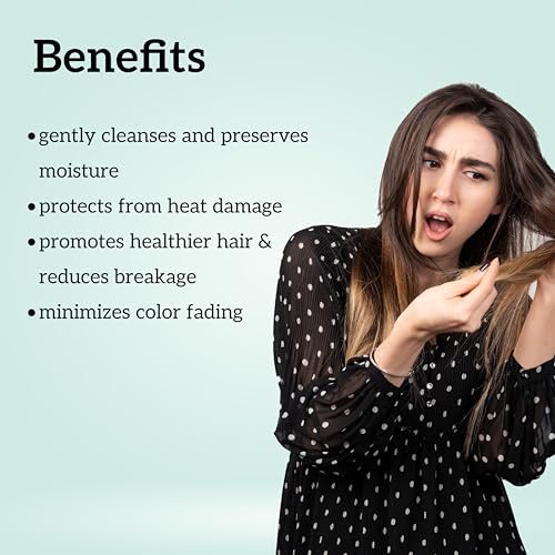 Image of inatur Keratin Shampoo - Hair Strengthening, Frizz Control, Color Protection | With Baobab Oil, Wheat Protein, And Pro-Vitamin B5 | Sulfate-Free, Natural, Vegan, Cruelty-Free| 250ml
