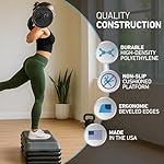 The Original STEP Exercise Step Platform, Health Club Size Stepper for Exercise at Home with 4 Stackable Risers for Height Adjustments - Image 5