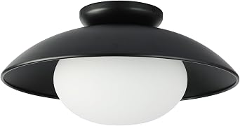 Semi Flush Mount Ceiling Light Fixture, Bowl Lampshade Style Vintage Close to Ceiling Light Fixture, Modern Indoor Flush Mount Light for Bedroom, Entryway, Corridor, Room Decor Lamp