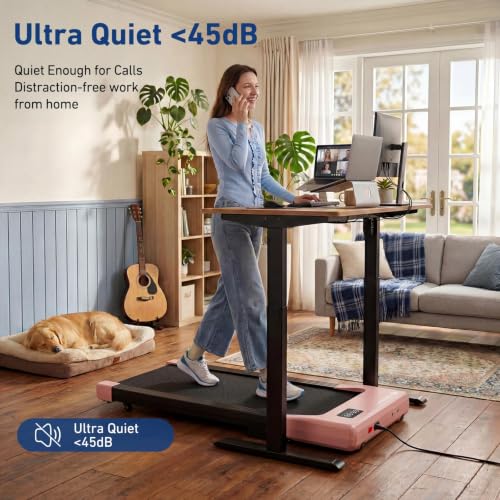 Image of DeerRun Walking Pad with 6% Incline, 3 in 1 Under Desk Treadmill for Home Office & Small Spaces, 2.5HP Quiet Walking Pad Treadmill with 300lb Capacity, 0.6-3.8MPH, App & Remote Control