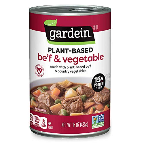 Gardein Plant-Based Be\'f and Country Vegetable Soup, 15 oz.