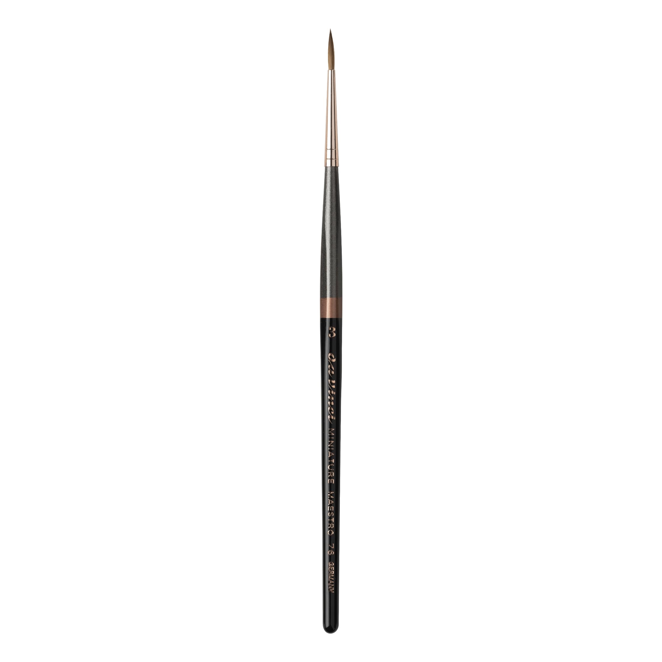da Vinci, MINIATURE MAESTRO Short handle, detail brush, Kolinsky red sable hair, precise, small areas, acrylic, oil, watercolour & gouache, made in Germany, pointed, size 3