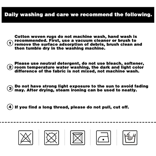 Boho Bathroom Rug, Boho Rug Kitchen Runner Black And White Bathroom Rugs, Washable Boho Bath Mat Small Woven Cotton Bohemian Tribal Farmhouse Tassels Geometric Moroccan Bedroom Hallway Bath Rug 2'X3' #TOP3