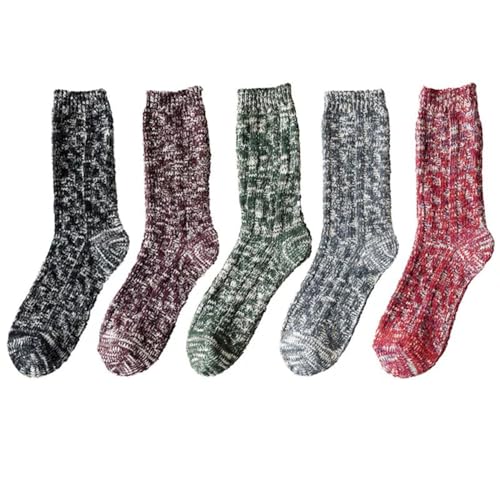 Men's Dress Socks, Colorful Funky Socks for Men, Fashion Patterned Socks, Size 7-11, 5 Pairs