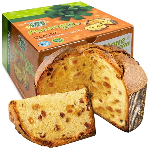 Dolce di Natale Vegano Classico, 750 gr, Panettone Senza Lattosio,