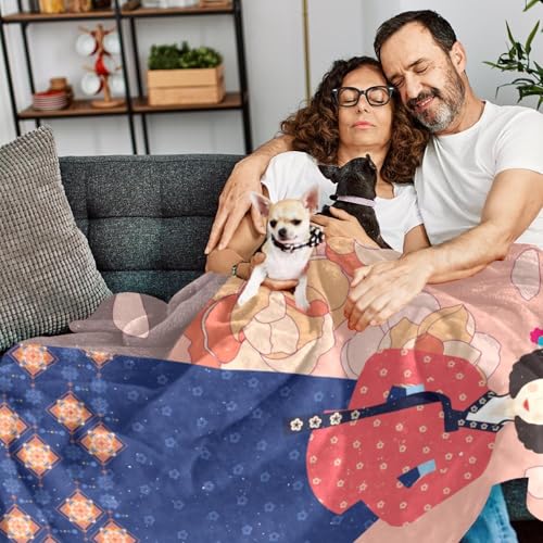 Couverture polaire femmes jeté de canapé microfibre chaude douce lit 150x200cm - 7