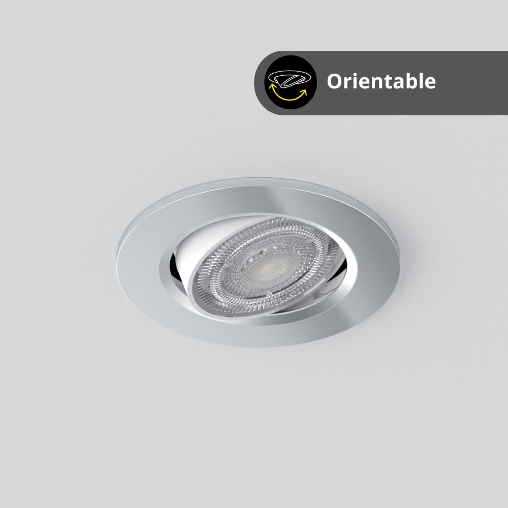 Xanlite PACK3SEL345D Confezione 3SEL345D Plafoniera luminosa da incasso, set di 3 faretti a LED integrati, dimmerabile, bianco caldo, confezione 3SEL345D, 5 W