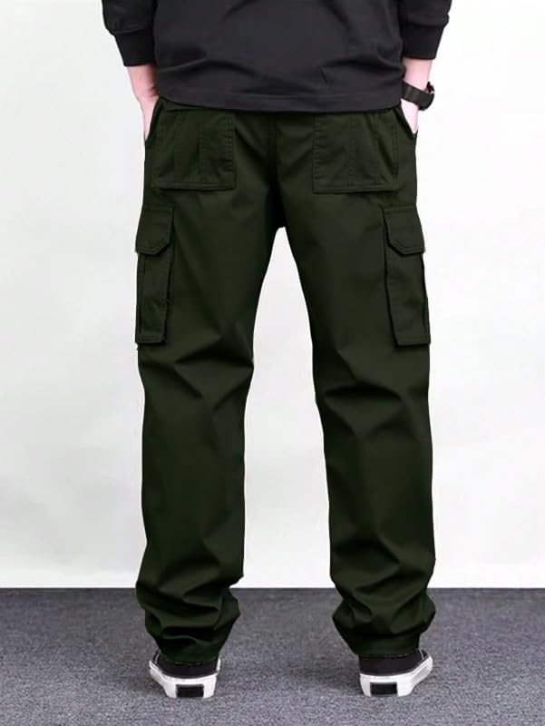 Image of DEELMO Men's Stylish Multi-Pocket Cargo Pants || Casual Fit Pants Trousers || Stylish Trousers for Men || Men's Cargo (MD501 01 08)