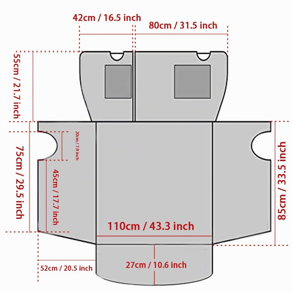 PSLER® Tapis de Coffre Housse de Siège pour Chien étanche avec Hamac pour Wrangler JK 2007-2017 et pour Wrangler JL 2018-2023