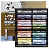 Mont Marte Extra Soft Oil Pastels Natural Hues Premium 26pc, Assorted Natural Colors, Vibrant and Buttery, Versatile Art Pastels for Blending, layering & Shading, Ideal for Coloring and Sketching