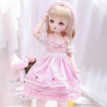 WY267 BJD　1/3　ドール 衣装 メイド服　ピンク　ハンドメイド WY267 BJD 1/3 ドール 衣装 メイド服 ピンク ハンドメイド