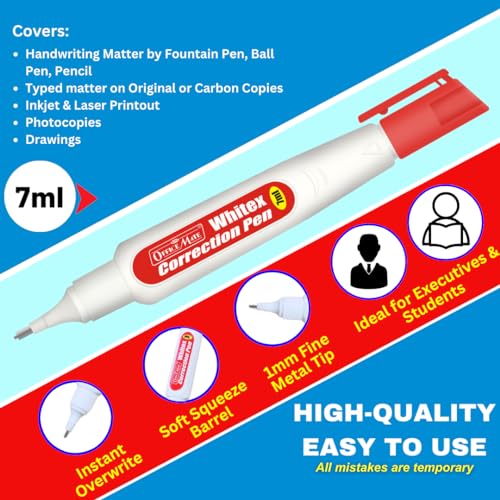 Image of Soni Officemate Correction Pen 7ml | 6pcs | Fast-Dry