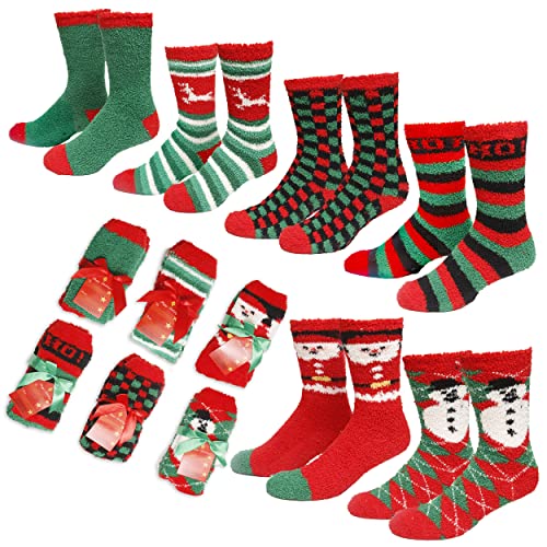 Chaussettes de Noël pelucheuses pour ne plus glisser sur le carrelage
