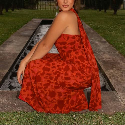 Image of Women Strapless Floral Dress with Sarf Mesh Tube Maxi Dress Summer Cocktail Wedding Guest
