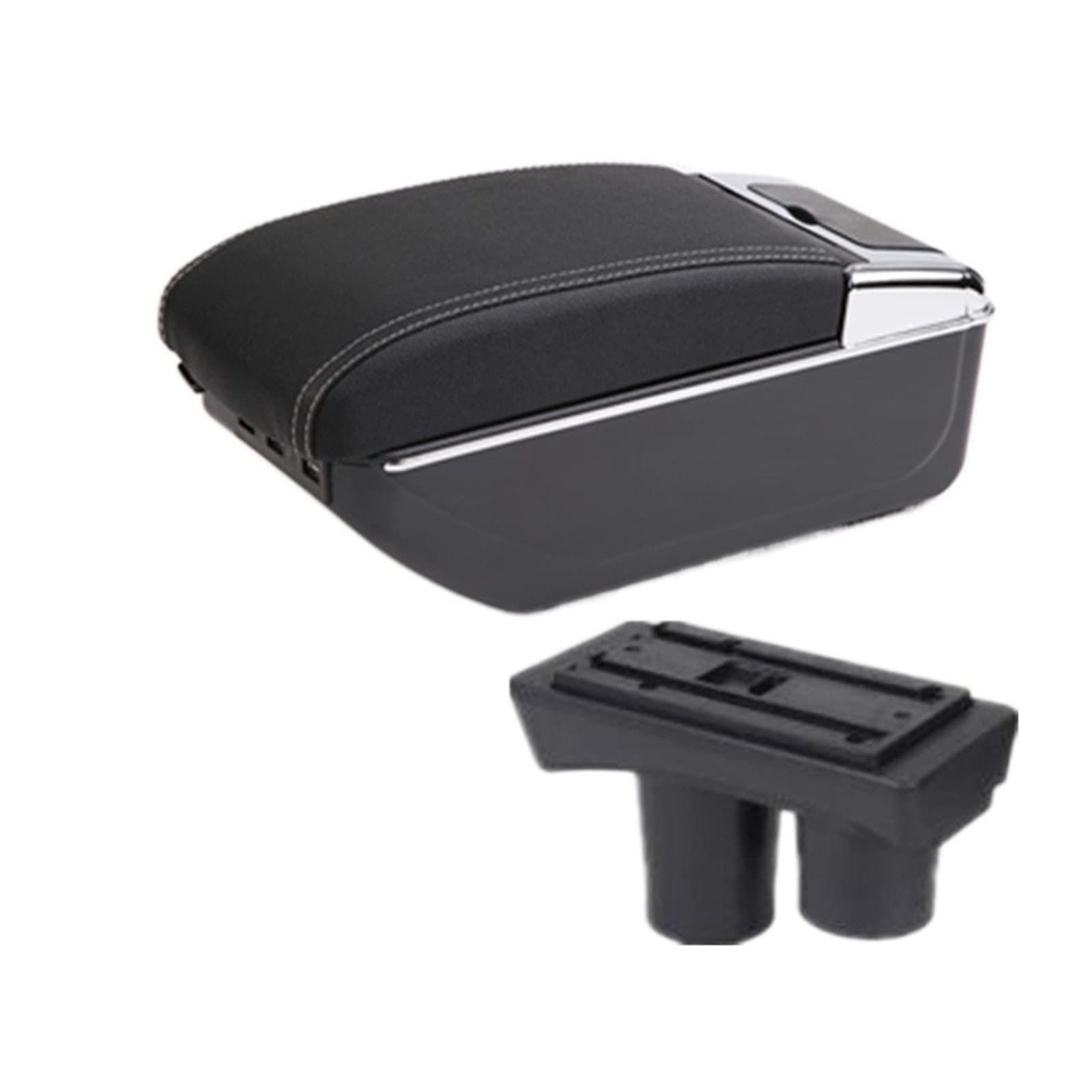 Accoudoir Boîte Voiture Accoudoir Boîte De Rangement Porte-gobelet Modification Accessoires Avec Lumière USB Pour Citroën C2 C3