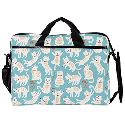 Sacoche ordinateur portable 14 15,4 pouces à bandoulière housse PC portable chat