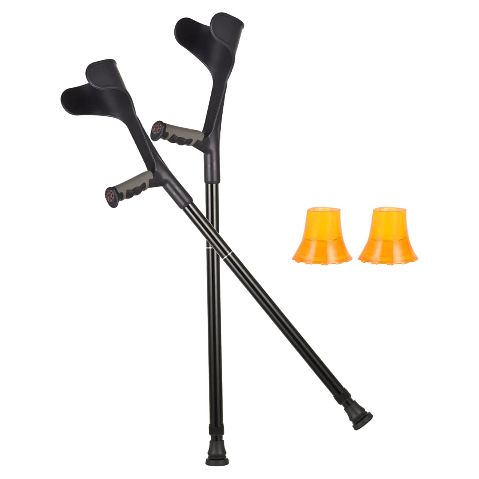 NGD 2 Unidades Bastones Plegables,Muletas de Codo Soporte Post Traumatismo o Cirugía,Regulables en Altura,Muletas Ortopédicas de Aluminio con Agarres Ergonómicos