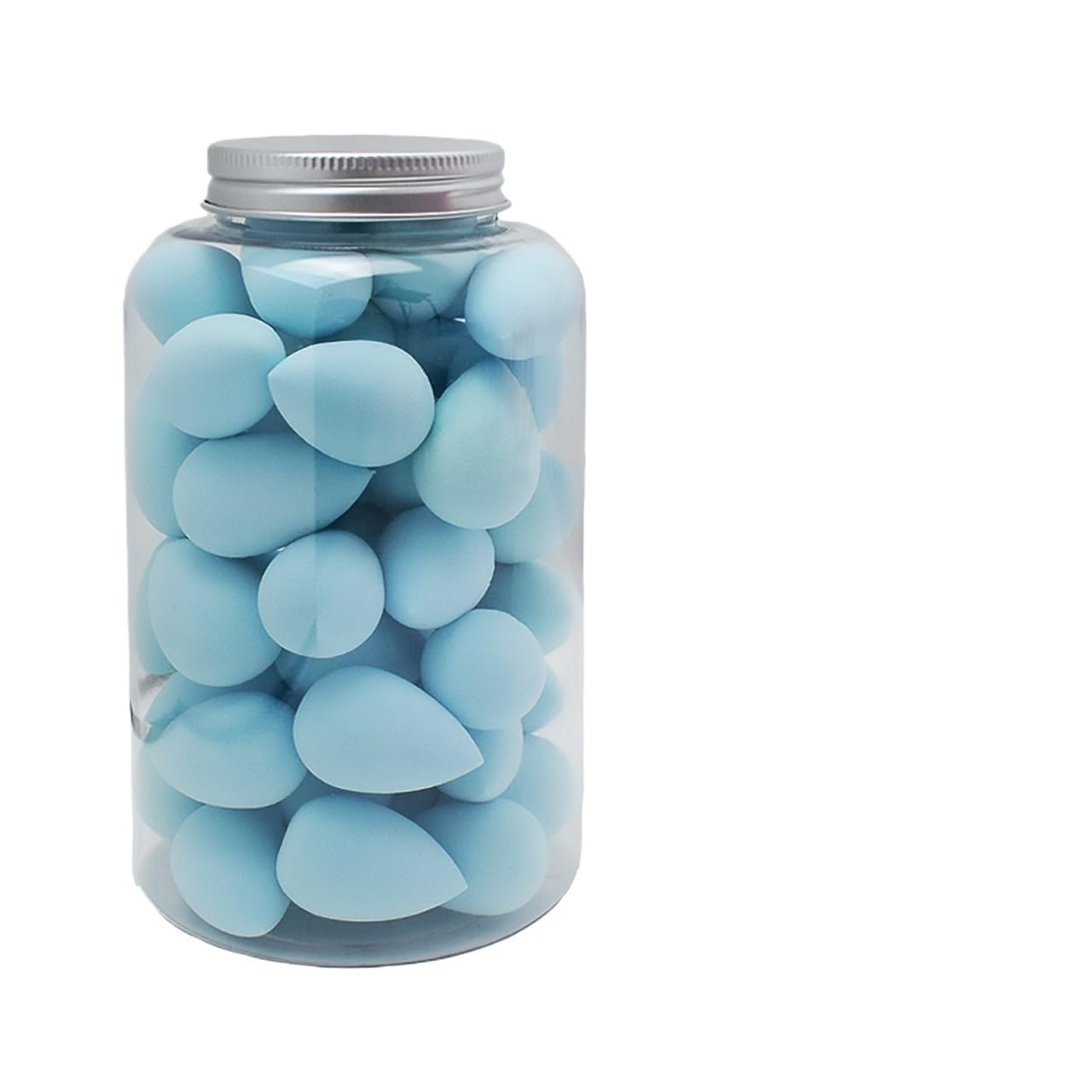 50 x Mini-Make-up-Schwämme | Dicker Samt-Make-up-Puff, doppelt verwendbar, Blau