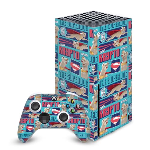 Peau autocollante Xbox Series X pour protéger la console des rayures Krypto DC