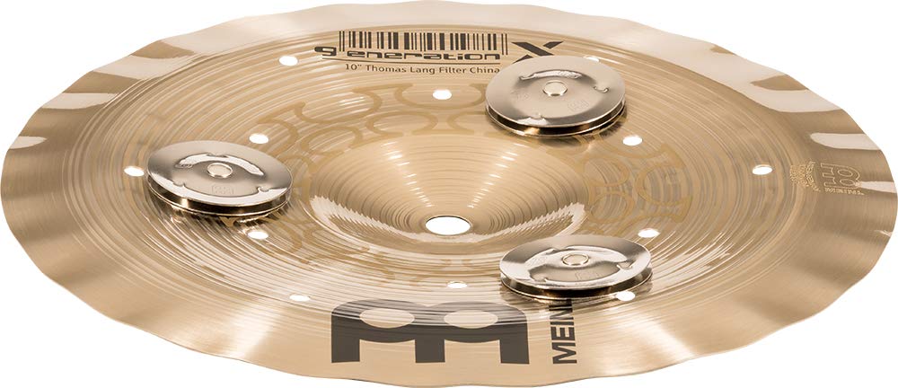 Meinl Cymbals GX-10FCH-J Generation X Thomas Lang Signature - Piatto Jingle Filter China, 10" (25,4 cm), Finitura standard