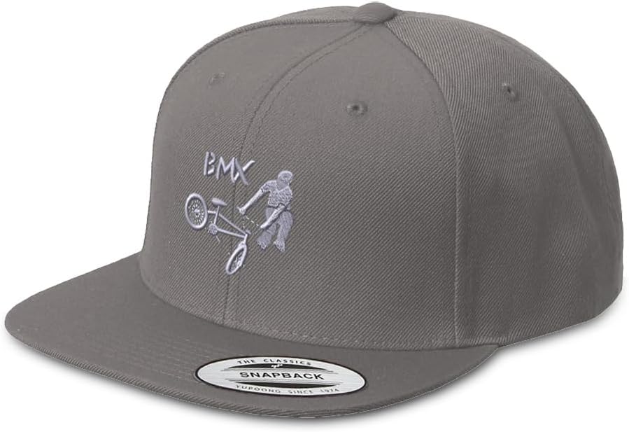 Speedy Pros Snapback Hat for Men Flat Brim Hats BMX Embroidered Flat Bill Hat Acrylic