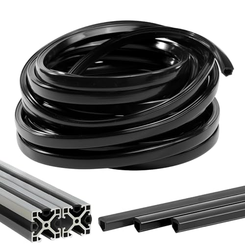 Striscia Tenuta per Profili Alluminio, 10m Morbida Striscia di Guarnizione in PVC per Profili in Alluminio Scanalatura da 6 mm, Strisce di Tenuta Antipolvere per 20x20 Profilo in Alluminios