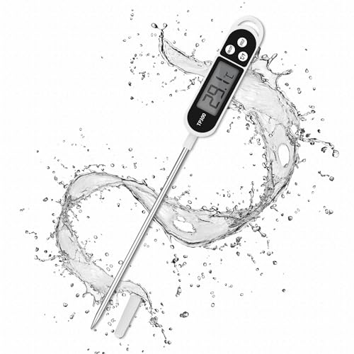 Digitales Küchenthermometer, LCD-Küchen-Thermometer mit langer Sonde, sofortiges Ablesen, Grillthermometer für Küche, Haus, zum Kochen, Grillen, Grillen, Milch, Fleisch, Wasser (-50 °C bis +300 °C) Digitales Küchenthermometer, LCD-Küchen-Thermometer mit langer Sonde, sofortiges Ablesen, Grillthermometer für Küche, Haus, zum Kochen, Grillen, Grillen, Milch, Fleisch, Wasser (-50 °C bis +300 °C)
