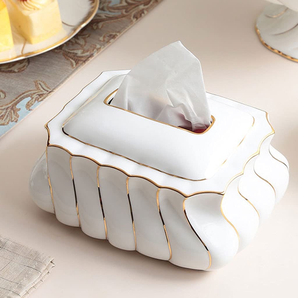 Pudełka na chusteczki, pojemnik na pudełko do przechowywania, serwetnik stołowy, ceramiczny domowy salon stół do jadalni pudełko na szuflady nowoczesny minimalistyczny design pudełko do przechowywania