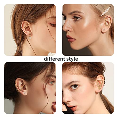 Sanfenly Industrial Piercing Jewelry 14G 16G Stainless Steel Industrial Earrings With Chain Dangle Industrial Piercing Bar Double Cartilage Helix Piercing Earrings Industrial Barbell For Women Men #TOP3