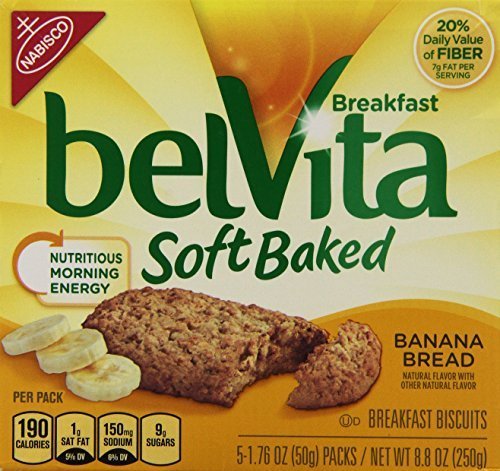 Nabisco, Belvita, Soft Baked, Banana Bread, 8.8oz Box (Pack of 4) by Belvita