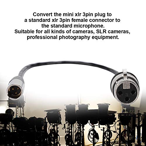 Mini XLR to XLR Adapter, Mini XLR Male to XLR Female Cable, 3 Pin Mini XLR Extension Cable - Image 2