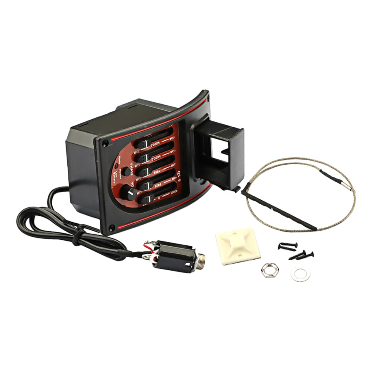 BESPORTBLE 1 Set Guitar Equalizer Pickup Device Kit User Friendly Controls for Seamless Compatible with Various Instruments for Musicians Seeking Optimal Sound Performance