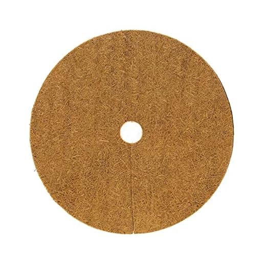 10 st kokosnötsskivor, 20/30/40/50 cm kokosmatta med hål - grytskydd, året runt för krukväxter, vinterskydd, växtskydd, täckskiva, frostskydd för växter och träd
