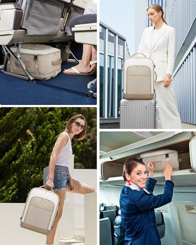LOVEVOOK Large Travel Backpack for Women, TSA Carry on Backpack for Airplanes, 40L Personal Item Travel Bag for Women fits 17" Laptop,Waterproof Carry on Bag Airplane Approved with 3 Packing Cubes の商品画像 6