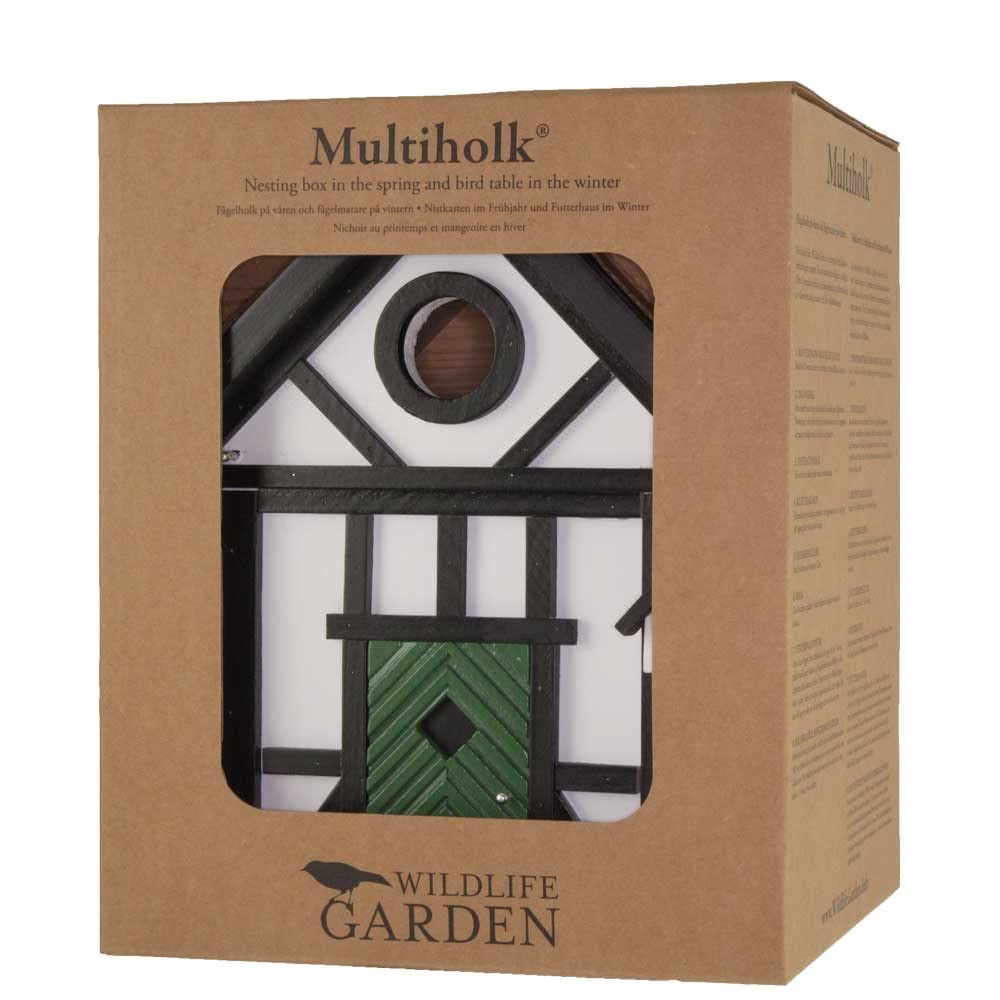 Wildlife Garden WG109 Multiholk Fachwerkhaus - Der Kombinierte Vogelfutterhaus und Nistkasten/Vogelhaus aus Holz