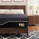 EGOHOME Queen Mattress 14 inch Memory Foam Individually Pocket Spring Mattress for Pressure Relief, CertiPUR-US, Hybrid Medium Bed Mattress in a Box Made in USA, Fiberglass Free, 60”x80”x14”, Black