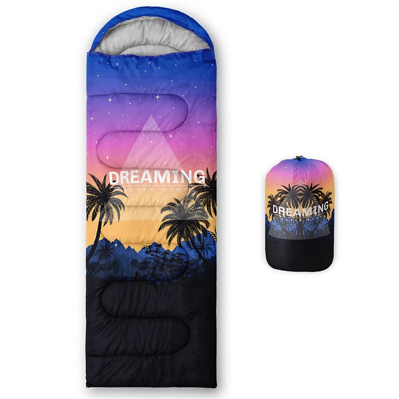 HOSIMA Sleeping Bags, Cold Weather Mummy Sleeping Bag for Adults Girls Boys Waterproof Men for Warm Camping Hiking Outdoor Travel Hunting with Compression Bags(SDC167)