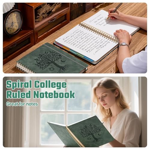 Cahier couverture rigide vert avec papier premium de 100 g/m²