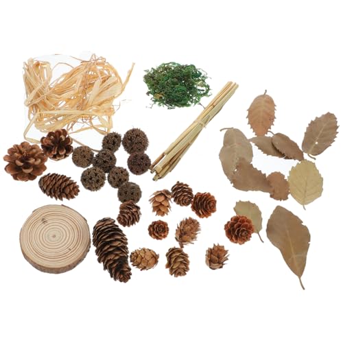 UKCOCO - UKCOCO Accessoires Photo Créatifs Fond Rétro en Bois pour Photographie Culinaire Décor Artisanaux Feuilles Et Paille Accessoire Studio Photo 3 X 5.5 X 3 Cm