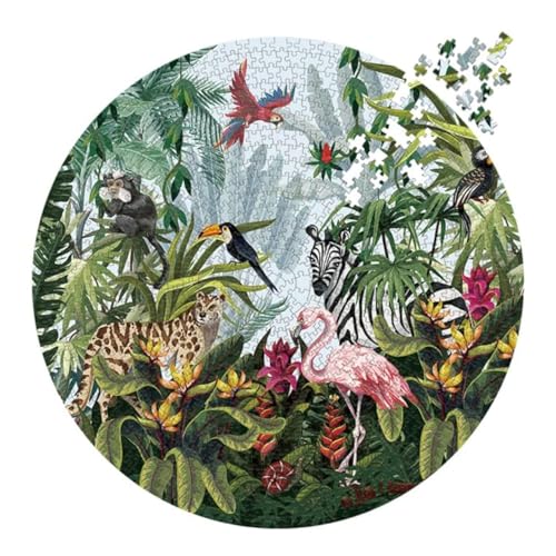 MaxRenard 1000 Pieces Round Jigsaw Puzzle for Adult Animal Party Impossible