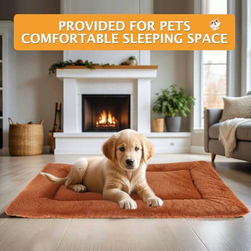 PET SPPTIES Hundebett Weiches und Warmes Matten Hundekissen Waschbarn kuschelig Umkehrbar Haustier Sofakissen PS085 (90X70 cm, Orange)