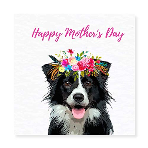 Border Collie Mother'S Day Card - Sheepdog Mothers Day Card
