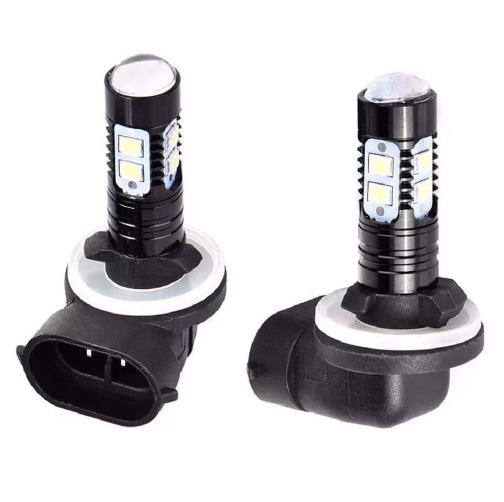 JahyShow 4 Pack 50W Super Bright 881,889,862,886,894,896,898 10 LED Fog Light Bulbs 881 DRL Lights Daytime Runnig Lights,6500K Cool White