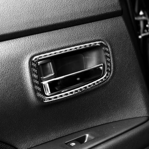 Car Interior Decoration Accessories Door Handle Carbon Fiber Trim Sticker Compatible with Mitsubishi Outlander 2014 2015 2016