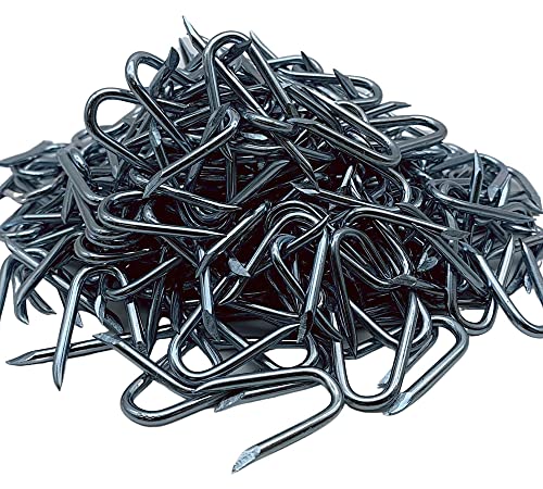 DOJA Barcelona Netting Staple U Nail U Shape Fence Staple 12X20Mm Galvanized Steel Pack 200 Garden Staples for Securing Ground Posts Hedge Netting Wire Metal Camping Equipment Store Farm Poultry - Image 2